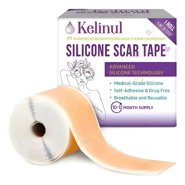 Fita de silicone reutilizável 3 m — cicatrizes e cesárea