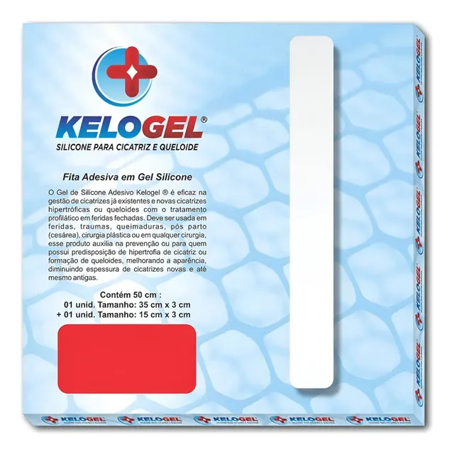 Fita adesiva em gel de silicone 50 × 3 cm (35+15 cm)