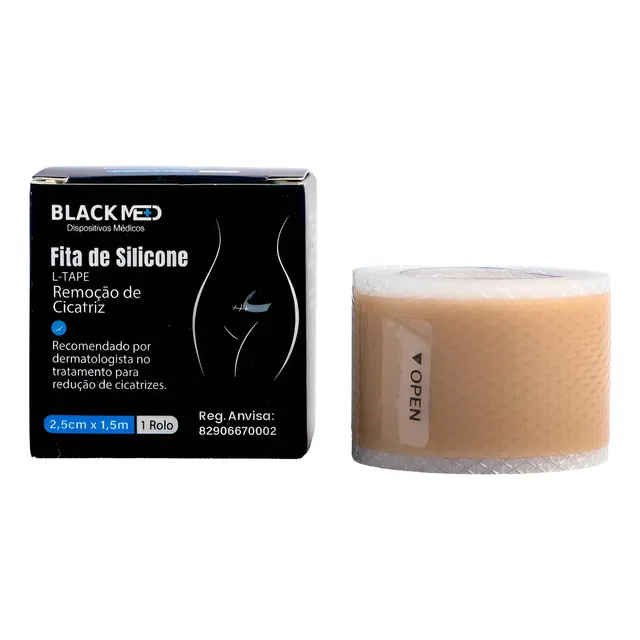 Black Med — Fita 2,5 × 1,5 m cicatriz/queloide
