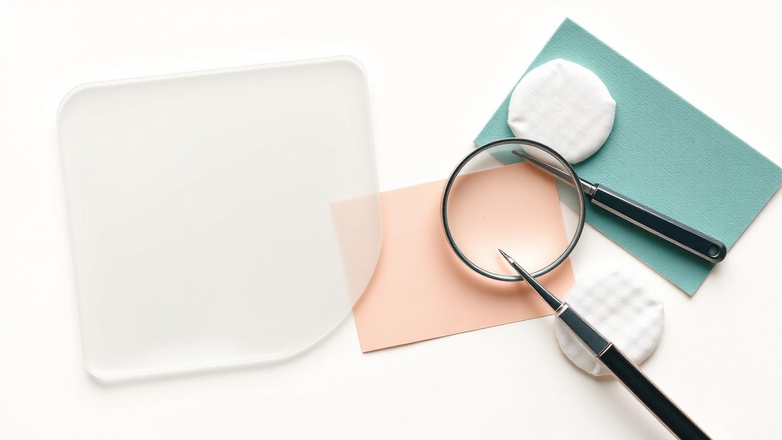 Placa de silicone médico sobre pele com cicatriz hipertrófica